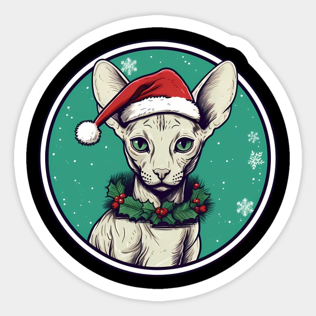 Cornish Rex Cat Xmas, Love Cats Sticker by dukito